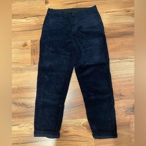 Beamsboy Dark Blue Corduroy Cropped Pants
